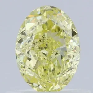 0.7 Carat Oval Fancy Yellow SI1 Natural Diamond