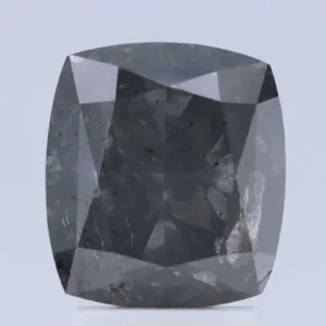 3.05 Carat Cushion Brilliant Fancy Dark Gray I3 Natural Diamond