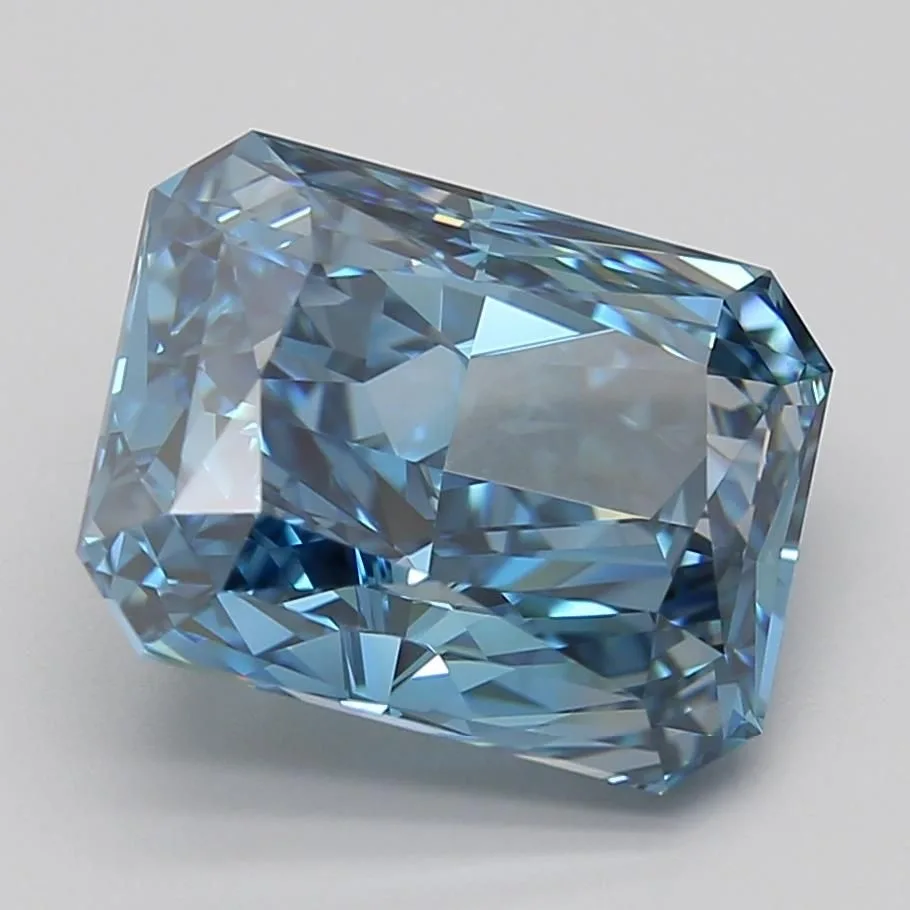 5.01 Carat Fancy Vivid Blue VS1 RADIANT Lab Diamond