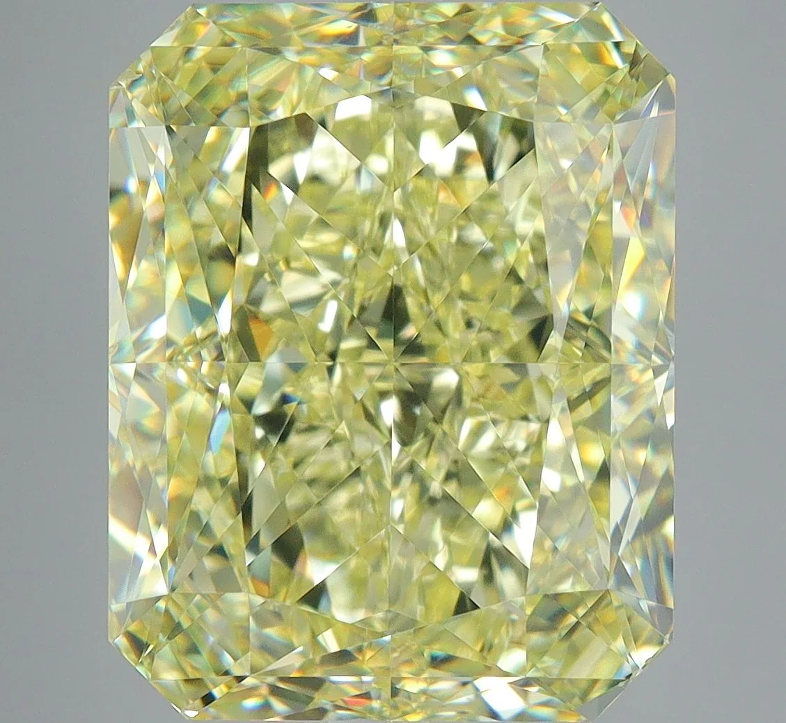 12.19 Carat Radiant Faint Yellow VS2 Natural Diamond 1 12.19 Carat Radiant Faint Yellow VS2 Natural Diamond