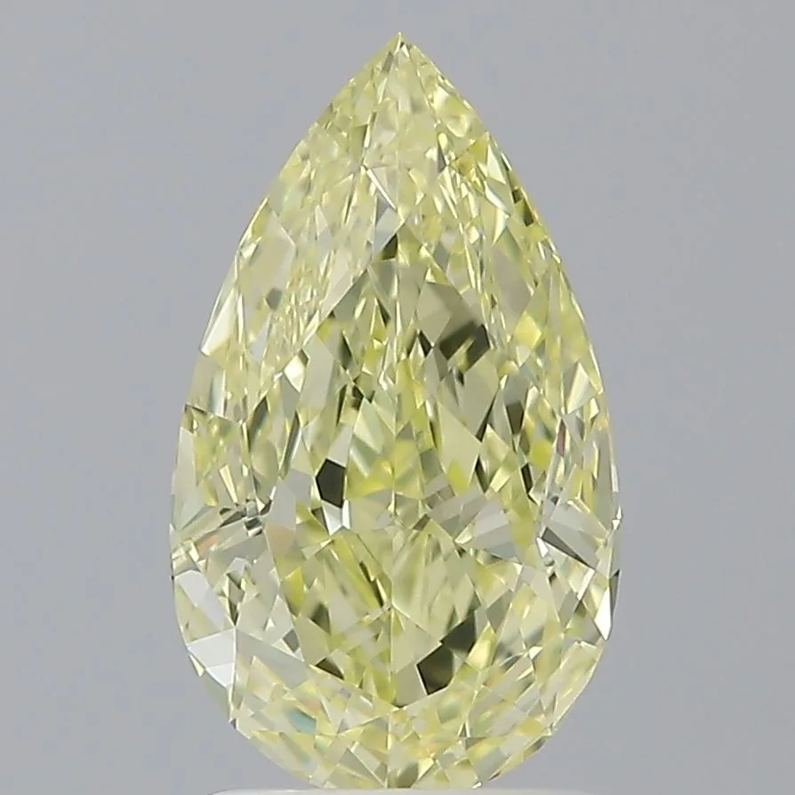 1.63 Carat Pear Fancy Yellow VVS1 Natural Diamond