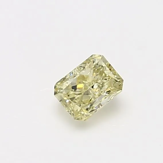 0.41 Carat Radiant Fancy Light Yellow SI1 Natural Diamond