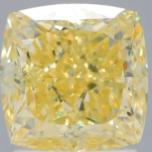 2.33 Carat Cushion Modified Fancy Yellow VS2 Natural Diamond