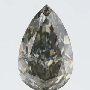 2.29 Carat Pear Fancy Dark Gray SI2 Natural Diamond