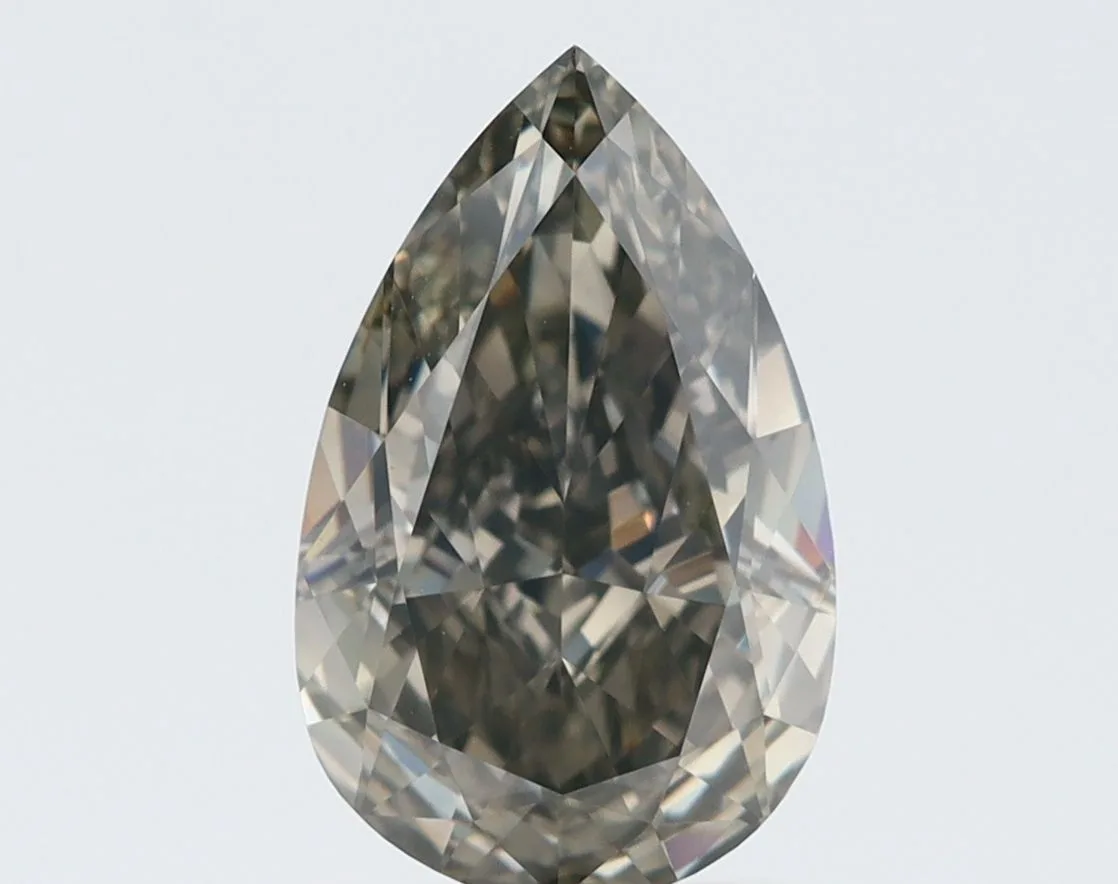 2.29 Carat Pear Fancy Dark Gray SI2 Natural Diamond 1 2.29 Carat Pear Fancy Dark Gray SI2 Natural Diamond