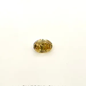 0.3 Carat Oval Fancy Deep Yellow SI1 Natural Diamond