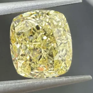 3.02 Carat Cushion Brilliant Fancy Yellow VVS1 Natural Diamond
