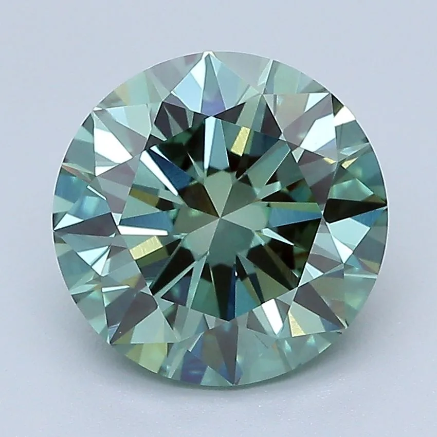 2.99 Carat Round Fancy Vivid Green VS1 Lab Diamond