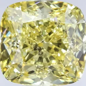 1.6 Carat Cushion Modified Fancy Intense Yellow Natural Diamond