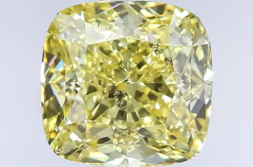 1.6 Carat Cushion Modified Fancy Intense Yellow Natural Diamond 1 1.6 Carat Cushion Modified Fancy Intense Yellow Natural Diamond