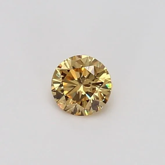 0.25 Carat Round Fancy Intense Yellow SI1 Natural Diamond