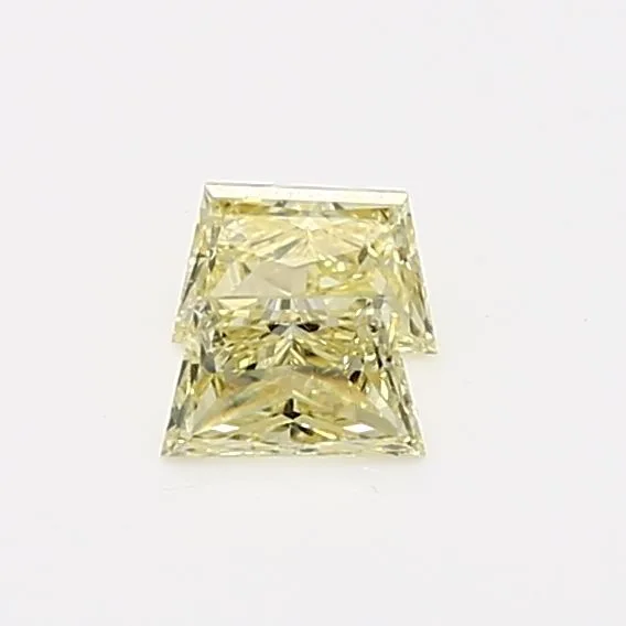 0.24 Carat Tapered Baguette Fancy Light Yellow VS1 Natural Diamond