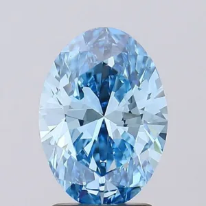 2.22 Carat Oval Fancy Vivid Blue VS1 Lab Diamond