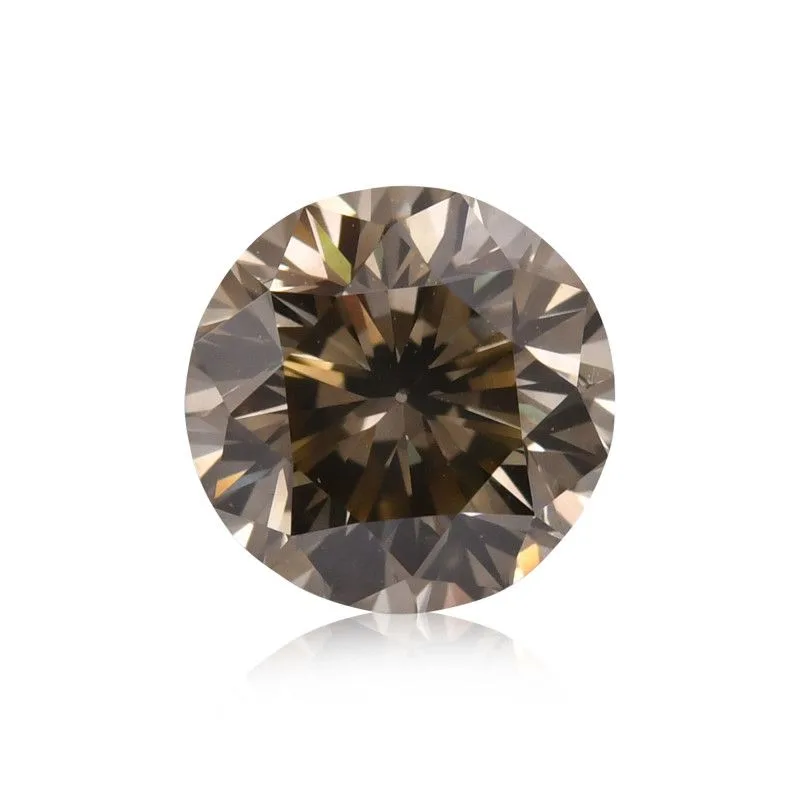 1.08 Carat Round Fancy Dark Yellow VS1 Natural Diamond