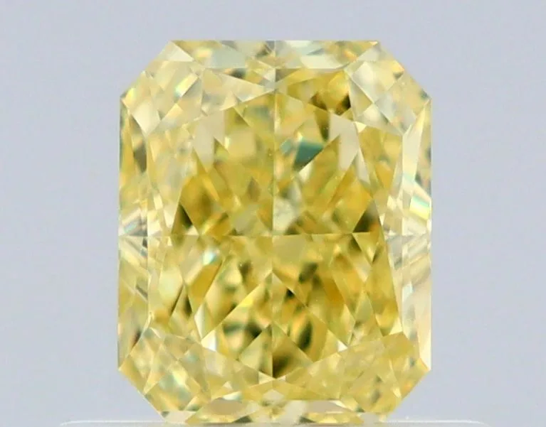 0.58 Carat Radiant Fancy Intense Yellow VS1 Natural Diamond 1 0.58 Carat Radiant Fancy Intense Yellow VS1 Natural Diamond