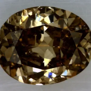 0.71 Carat Oval Fancy Dark Brown Natural Diamond