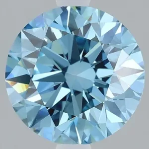 2.08 Carat Round Fancy Vivid Blue VVS2 Lab Diamond
