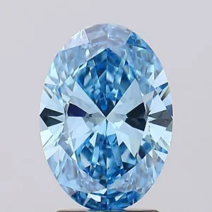 2.01 Carat Oval Fancy Vivid Blue VS1 Lab Diamond