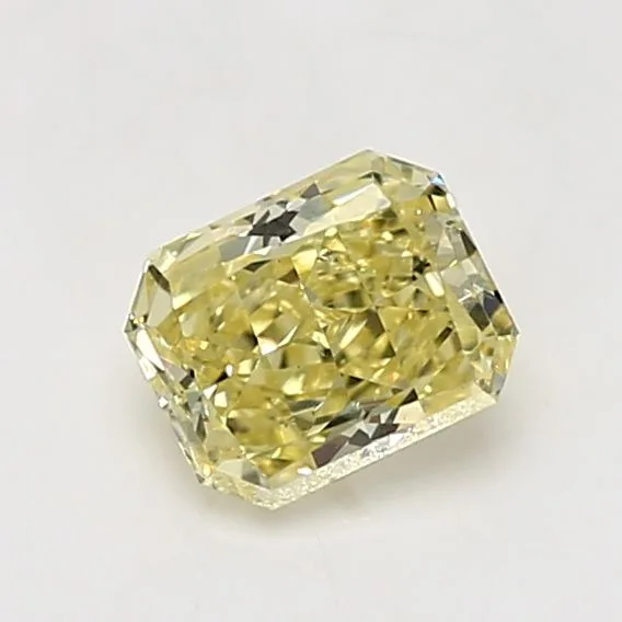 0.89 Carat Radiant Fancy Intense Yellow SI2 Natural Diamond