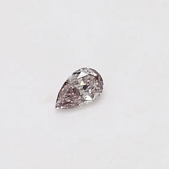 0.07 Carat Pear Fancy Light Brown Pink Natural Diamond