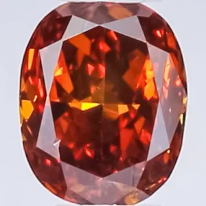 0.33 Carat Cushion Brilliant Fancy Deep Brown Orange SI2 Natural Diamond