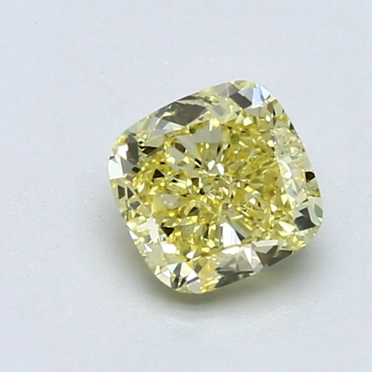 0.89 Carat Emerald Fancy Intense Yellow SI1 Natural Diamond