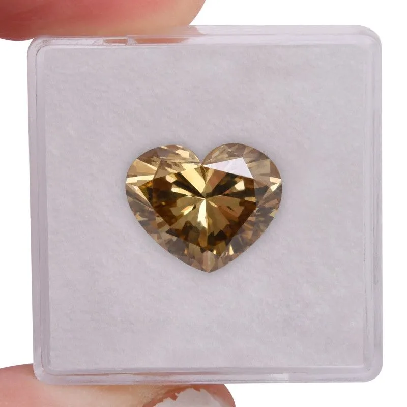 5.04 Carat Heart Fancy Deep Yellow VS1 Natural Diamond