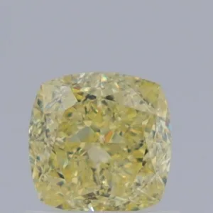 1.07 Carat Cushion Brilliant Fancy Yellow VS1 Natural Diamond