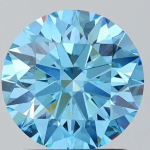 1.85 Carat Round Fancy Vivid Blue VS1 Lab Diamond