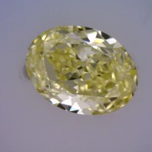 0.58 Carat Oval Fancy Intense Yellow SI1 Natural Diamond