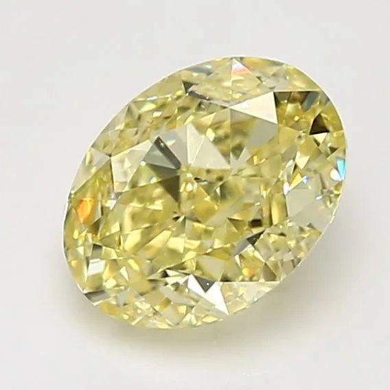 2.18 Carat Oval Fancy Intense Yellow VS2 Natural Diamond