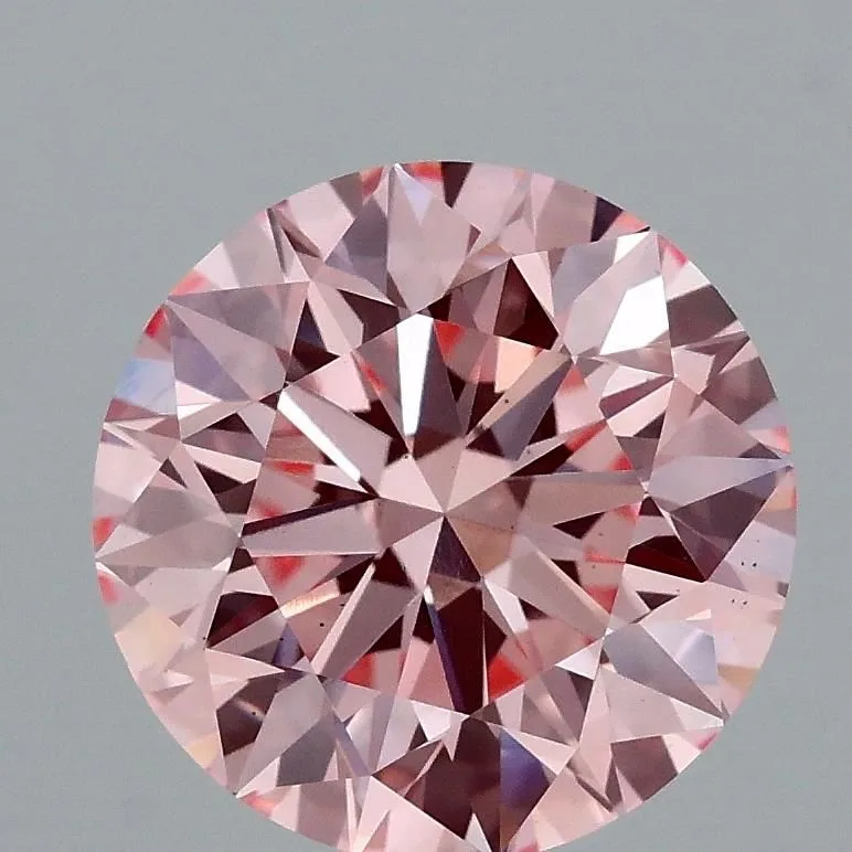 2.54 Carat Round Fancy Vivid Pink VS1 Lab Diamond