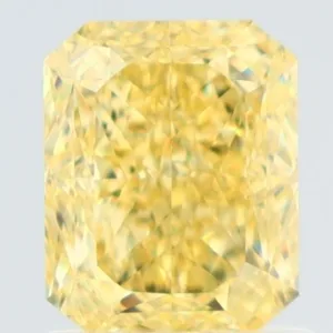 1.37 Carat Radiant Fancy Intense Yellow VS1 Natural Diamond