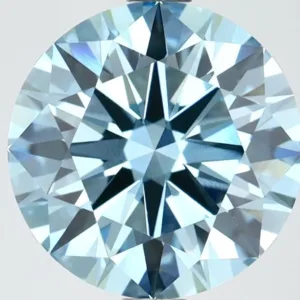 3.14 Carat Round Fancy Vivid Blue VVS2 Lab Diamond
