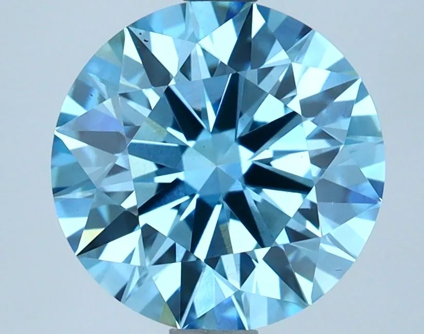 2.65 Carat Round Fancy Vivid Blue VS1 Lab Diamond 1 2.65 Carat Round Fancy Vivid Blue VS1 Lab Diamond