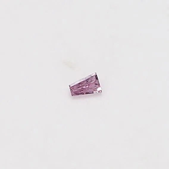 0.02 Carat Tapered Baguette Fancy Pink Natural Diamond
