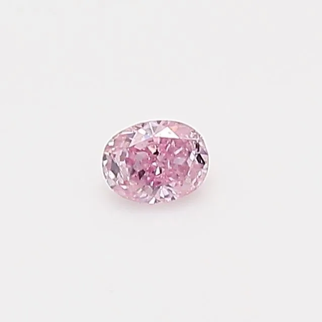 0.07 Carat Oval Fancy Intense Pink Natural Diamond