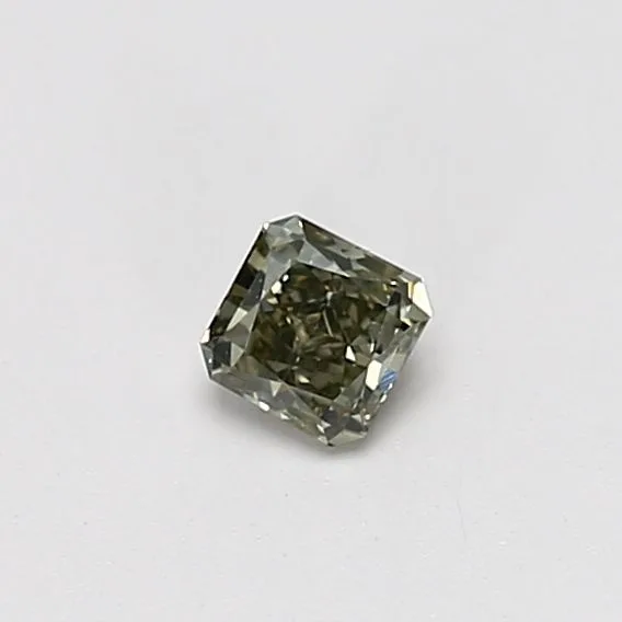 0.24 Carat Radiant Fancy Green SI1 Natural Diamond