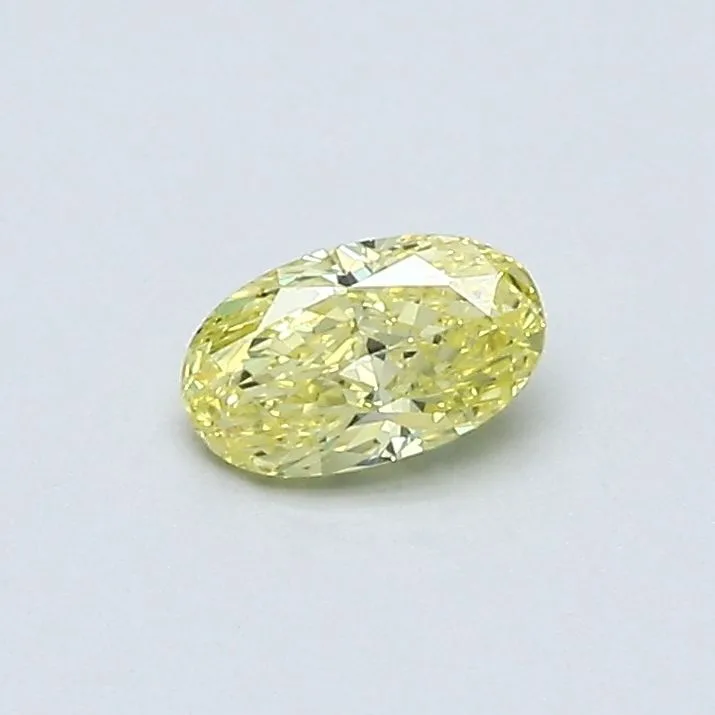 0.3 Carat Oval Fancy Vivid Yellow VS1 Natural Diamond