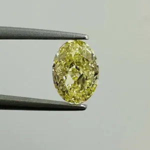 1 Carat Oval Fancy Yellow VS1 Natural Diamond