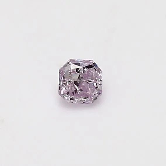 0.17 Carat Radiant Fancy Pink Purple I2 Natural Diamond