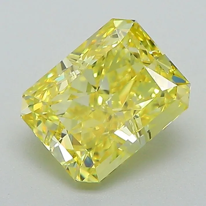 1.53 Carat Fancy Vivid Yellow VS1 RADIANT Lab Diamond