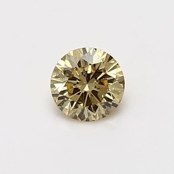 0.4 Carat Round Fancy Yellow I1 Natural Diamond