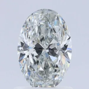 1 Carat Oval Very Light Yellow Green VS1 Natural Diamond