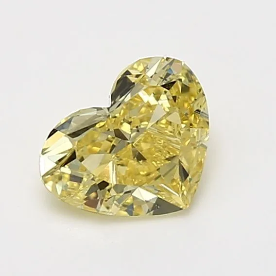 1 Carat Heart Fancy Intense Yellow VS2 Natural Diamond