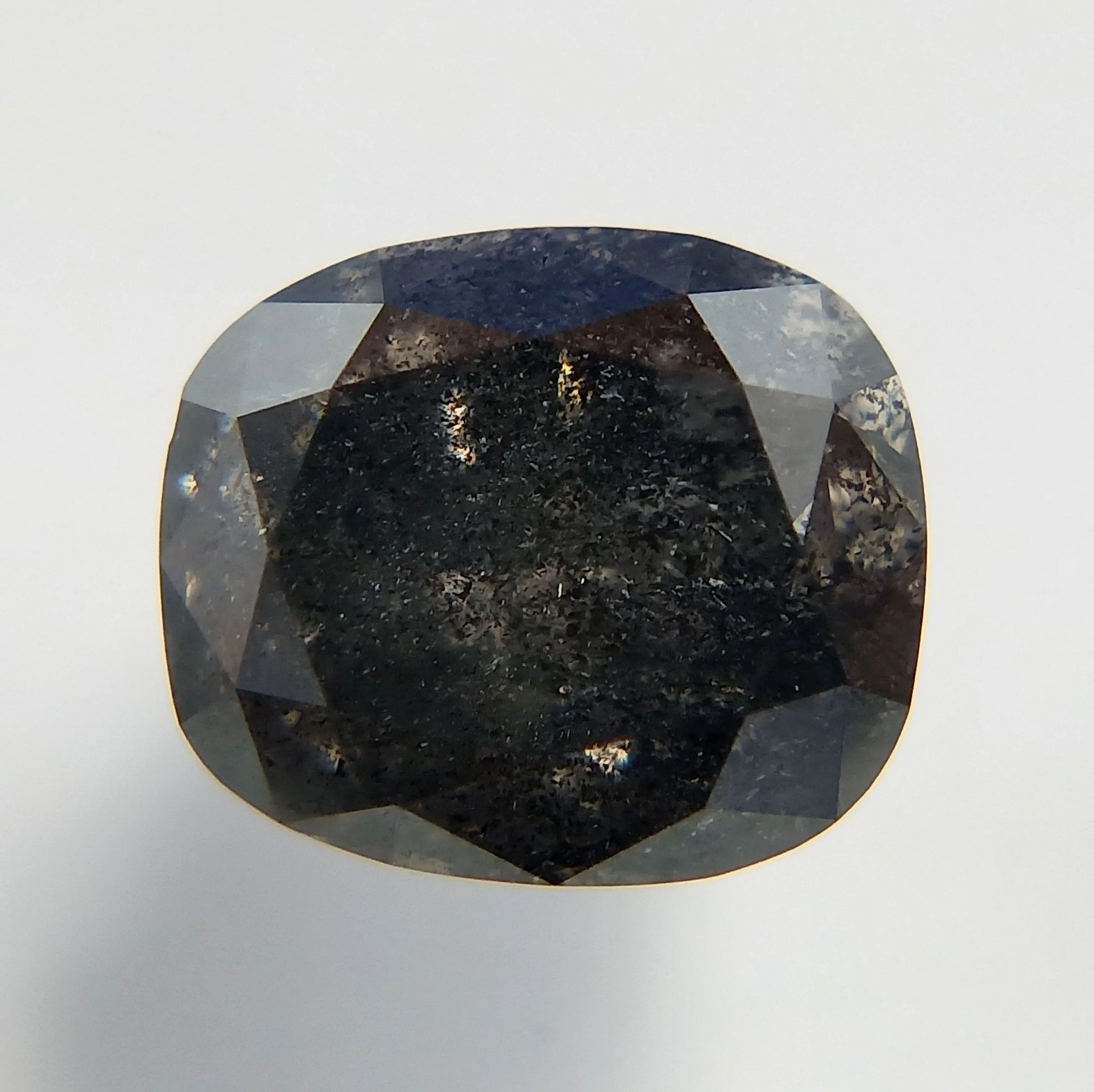1.51 Carat Cushion Modified Fancy Dark Gray Natural Diamond