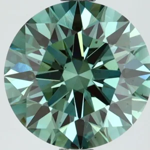2.52 Carat Round Fancy Vivid Green VS2 Lab Diamond