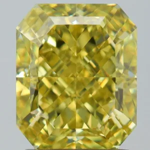 2.01 Carat Radiant Fancy Yellow VS1 Natural Diamond