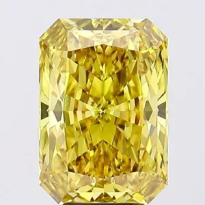 6.01 Carat Radiant Fancy Vivid Yellow VS1 Lab Diamond