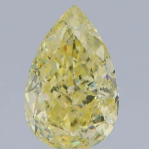 3 Carat Pear Fancy Yellow SI1 Natural Diamond